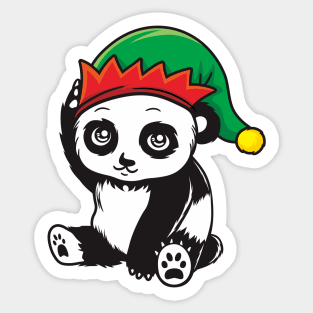 Holiday Panda Sticker